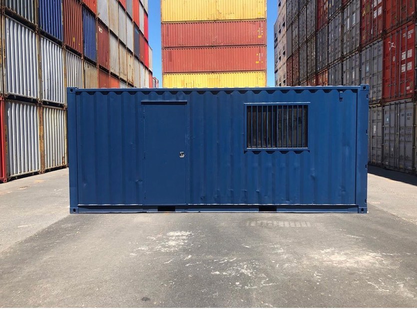 Blue Shipping Container Office