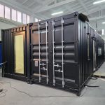 Modern Black Shipping Container Home