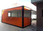 Orange Shipping Container Kiosk