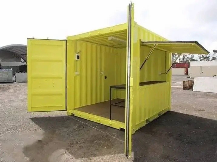 Yellow Shipping Container Kiosk Yellow Shipping Container Kiosk